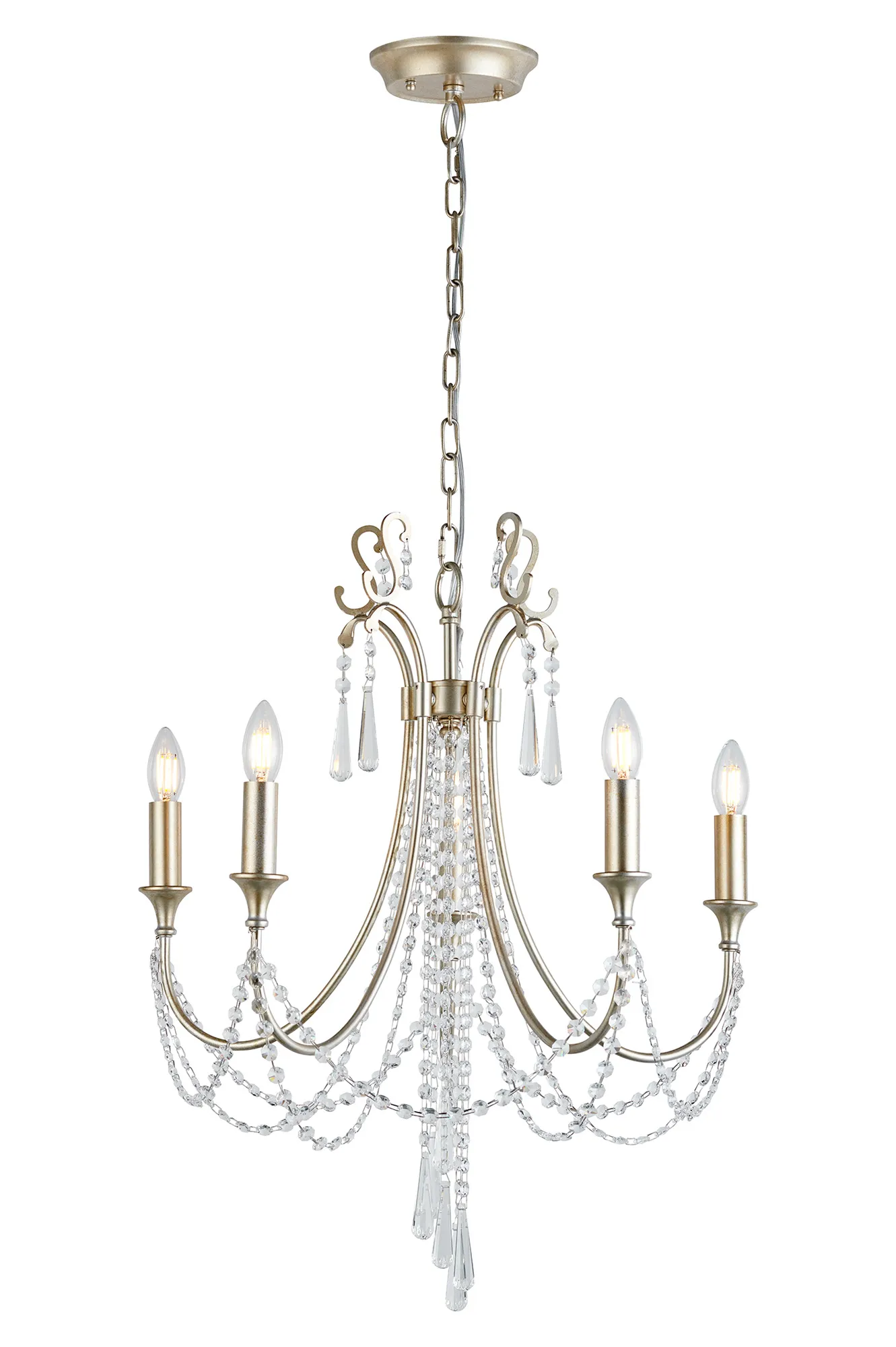 Celine Crystal Ceiling Lights Diyas Multi Arm Crystal Fittings